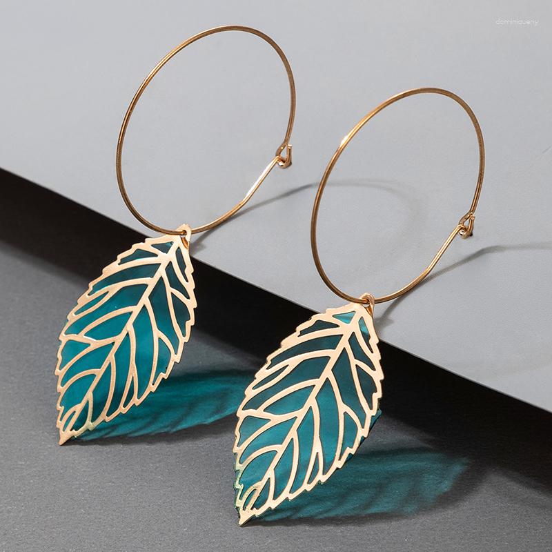 

Dangle Earrings Charm Metal Hollow Tree Leaf Drop For Women Trendy Geometric Plant Alloy 2023 Jewelry 16753
