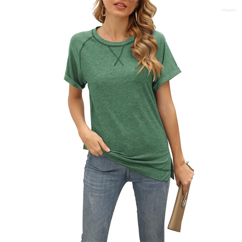 

Women' T Shirts T-shirts Women 2023 Casual Style T-shirt Female Loose Solid Color Short Sleeve Round Neck Pullover, Black