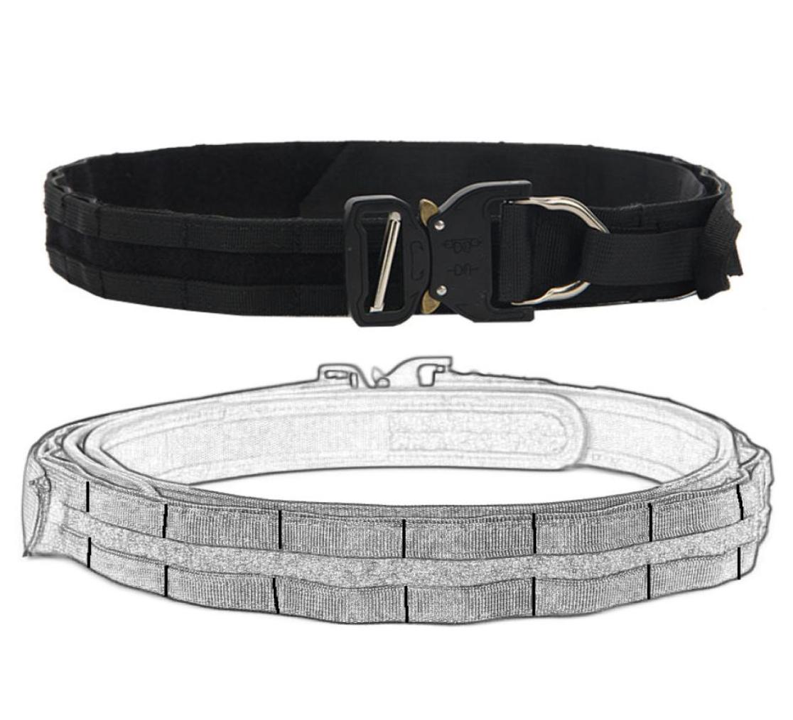 

Tactical Molle Belt Army Special Force Nylon Belt Multifunctional War Battle Combat Girdle Hunting Accessories1132755, Red