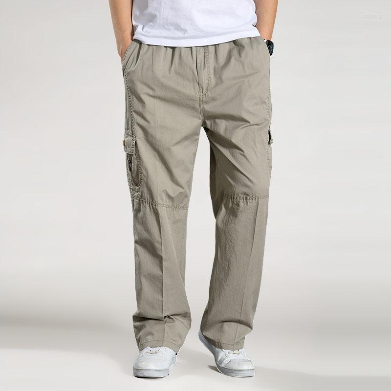 

Men's Pants 2023 Summer Autumn Casual Men Cargo Cotton Loose Trousers Mens Overalls Straight Joggers Homme Plus Size 6XL, 2011 army green