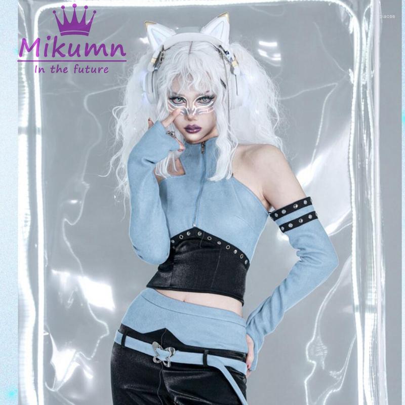 

Women's T Shirts Harajuku Gothic Sexy Women Shirt Streetwear Punk Girl Long Sleeve Off Shoulder Tees Fairy Grunge Y2k Slim Halter Crop Tops, Picture shown