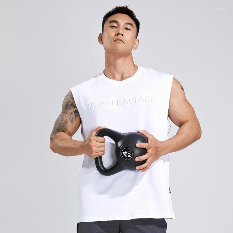

Men's Tank Tops Schinotch Cotton Fitness Casual Top Men Summer Muscle Vest Gym Clothing Bodybuilding Sleeveless Shirt Sports Tanks, Black