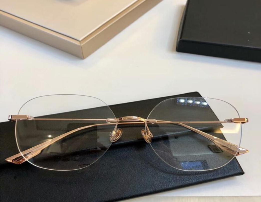 

06 Frame Conciselightweight Women Eyeglasses Gold PureTitanium Rimless bigrim 5616 unisex adjustable lens sizes optical Prescr2495397