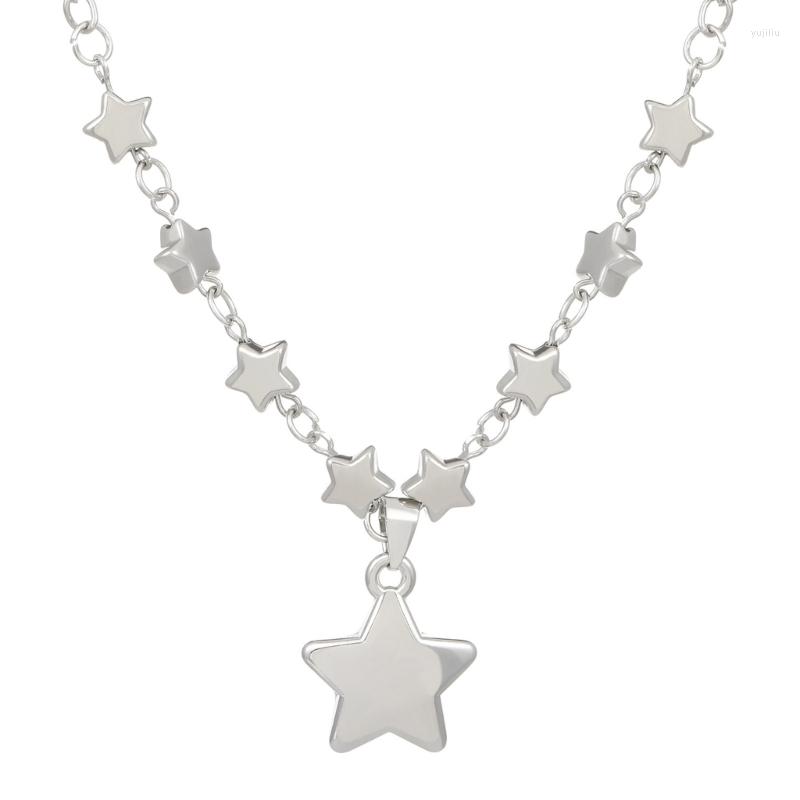 

Chains Niche Design Sense Five-pointed Star Necklace Temperament Ins Collarbone Chain 57BD