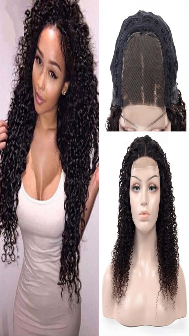 

Human Hair Wigs Lace Front Brazilian Kinky Curly Hair 4x4 Closure Lace Wig Remy Virgin Hair 180 Density Wigs For Black Women9399813, Natural color