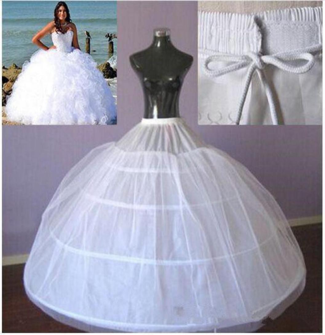 

4 Hoops Ball Gown Petticoat for Bride Wedding Dress Large Underdress Maxi Plus Size Underskirt High Quality Slip5404794, White