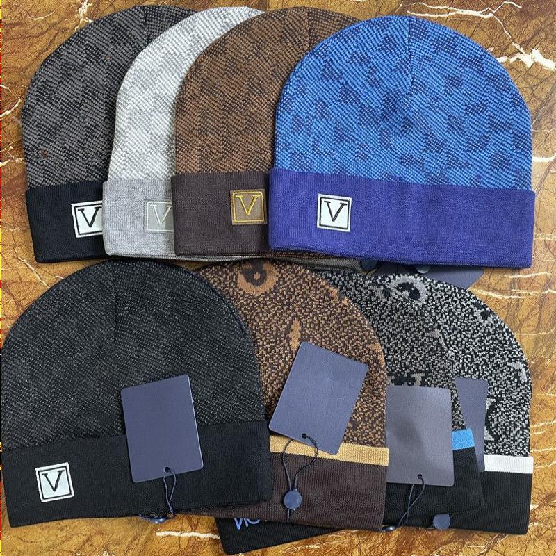 

HatsJ55Z Beanie Beanie/Skull Winter Knitted Quality Ladies Letter Hat Caps High Men Designer Skull Fashion Amwah