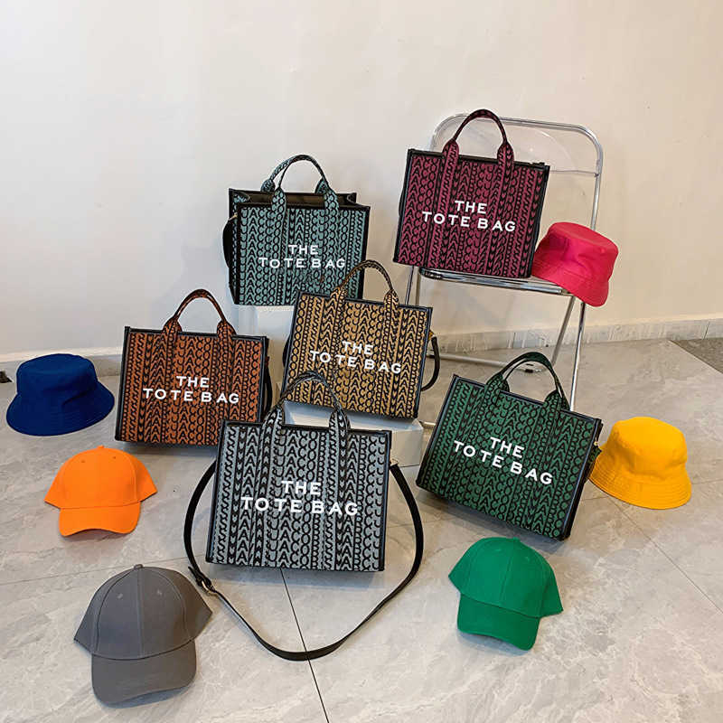 

designer bag MA Bag Hot Women's Bag 2023 Summer New Korean Letter Shoulder Bag Large Capacity Totebags, Rose red (small)23*18*10