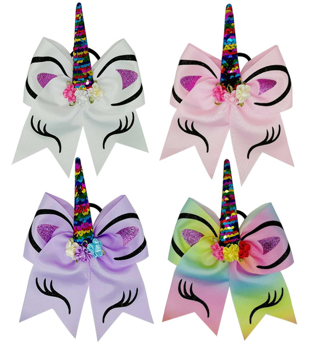 

Girls039 Head Pieces Kids039 Accessories Unicorn Cartoon Hair Ring Sequins Colorful Bows Tie Headdress Bow Hairband5033965