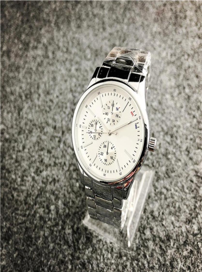 

new mens wear white classic fashion orologio di lusso stainless steel alloy gold men039s watch8938963