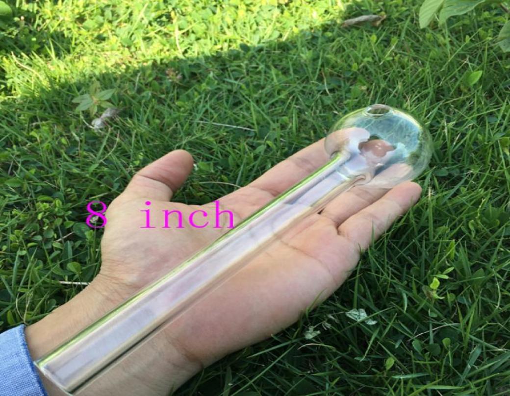 

newest 8 inch large pipe oil burner Glass Tube Oil Pipe Nail Glass Oil Pipe Thick Clear 3518568