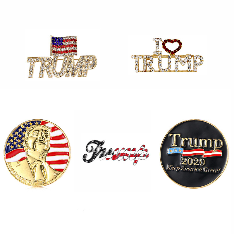

2024 Trump Brooch Party Decoration American Patriotic Republican Campaign Pin Commemorative Commemorative Badge