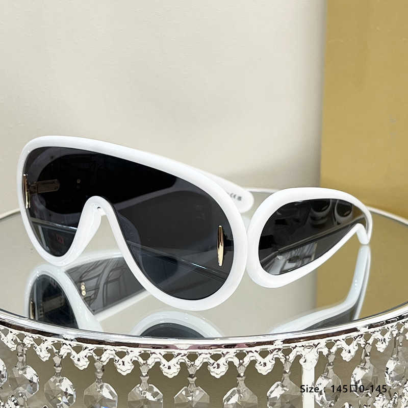 

2023 Fashion Oval Sunglasses Brand Designer Male/Female Platform sunglasses One piece Street Gradient Glasses W40108I Top quality