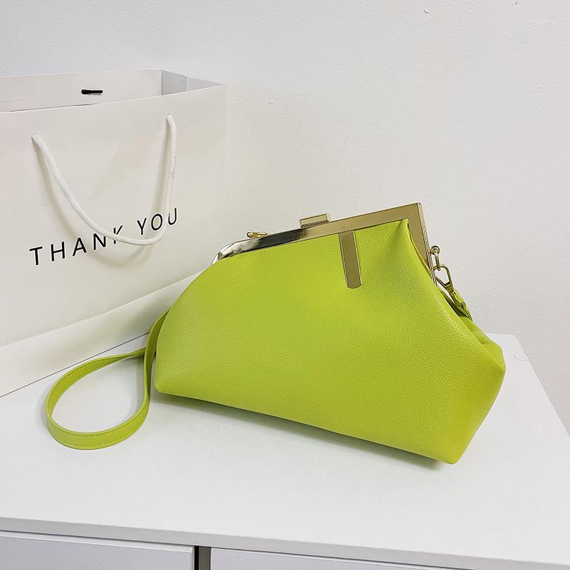 

Evening Bags Niche Design Bag Female 2023 High Quality Fashion Luxury Shoulder Elegant Solid Color Casual Crossbody, Yellow