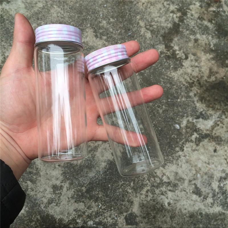 

Jewelry Pouches 150ml Glass Bottles Silicone Stopper Screw Aluminium Cap Empty Gift Jars Leakproof Vials Containers 12pcs
