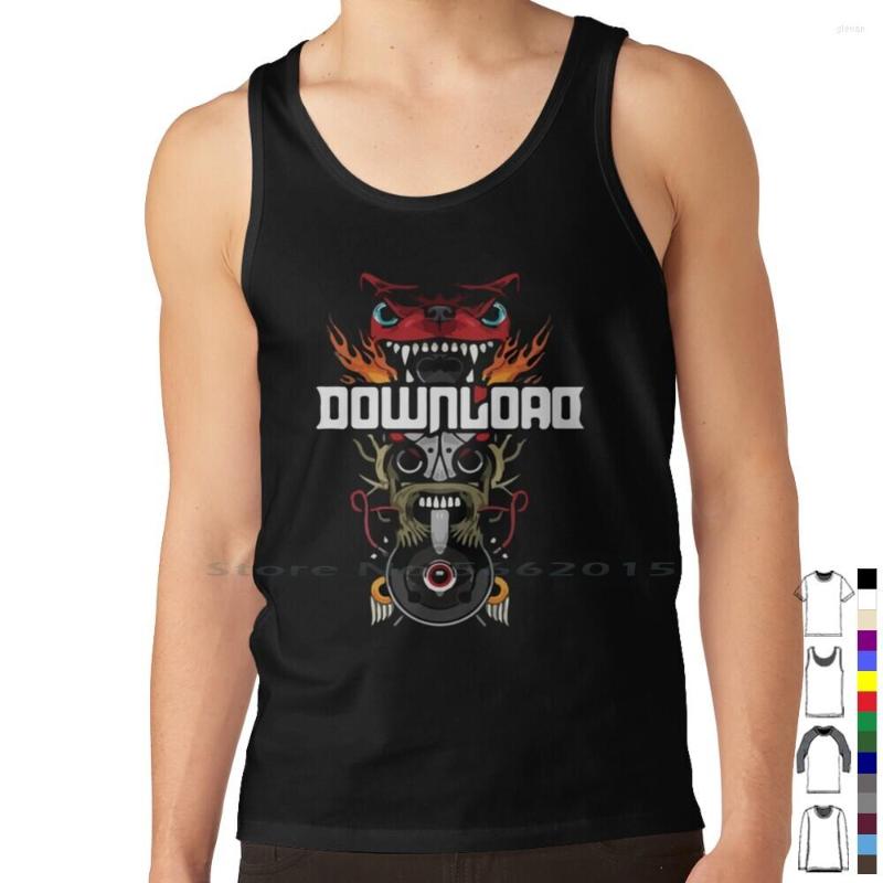

Men's Tank Tops Download Festival Uk 2023 Top Pure Cotton Vest Music Songs Fun Nights Out, Mtee-moss green