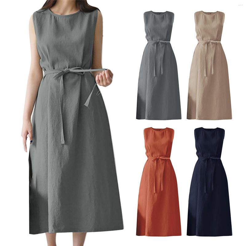 

Casual Dresses Women's Summer Tank Top Sleeveless Knee Length Mini Womens Dress Clothes All, Blue