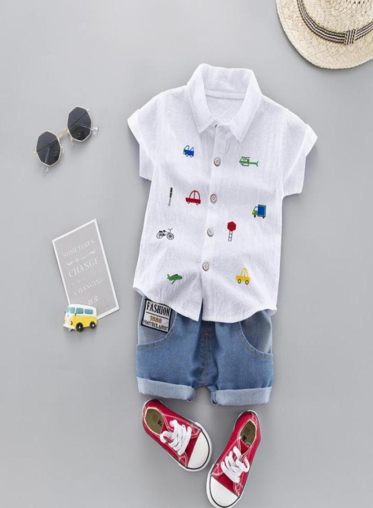 

Clothing Sets Kids Baby Boy Car Shirt Jeans Summer Set Short Sleeve Cotton Suit Children Boys OutfitClothing5573528, Blue