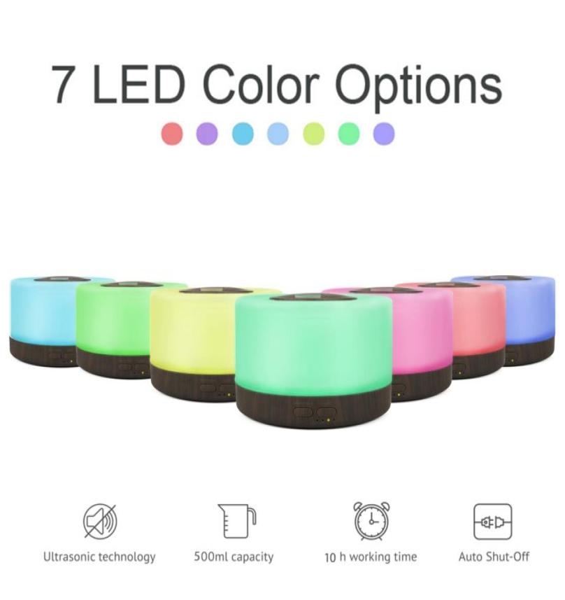 

Humidifier Wood Grand Aromatic Essential Oil Humidifiers Cool Mist Diffuser EU AU UK US Plug 500ml2759258