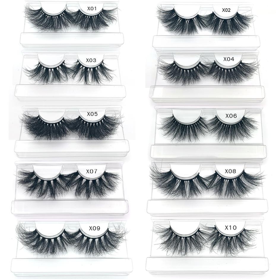 

30mm Mink Eyelashes 3D Fluffy Soft False Eyelash Wispy Lashes Big Clear Tray Label Makeup Dramatic Long7979108
