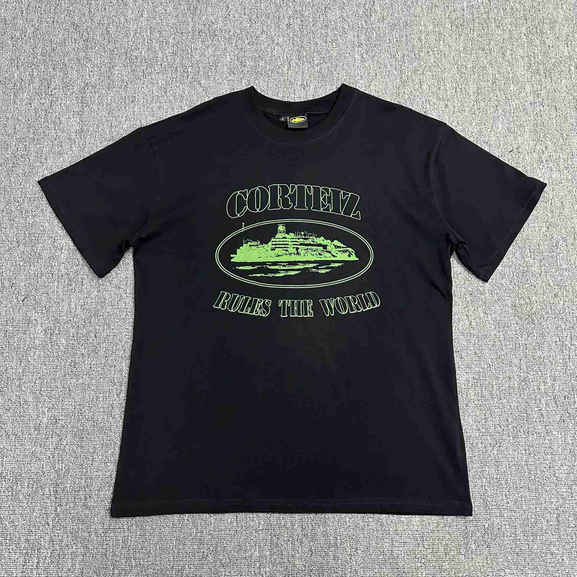 

23 Year New Cortez Demon Island T-shirt Short Sleeve Letter Print High Weight Double Yarn Fashion 1 5M5E