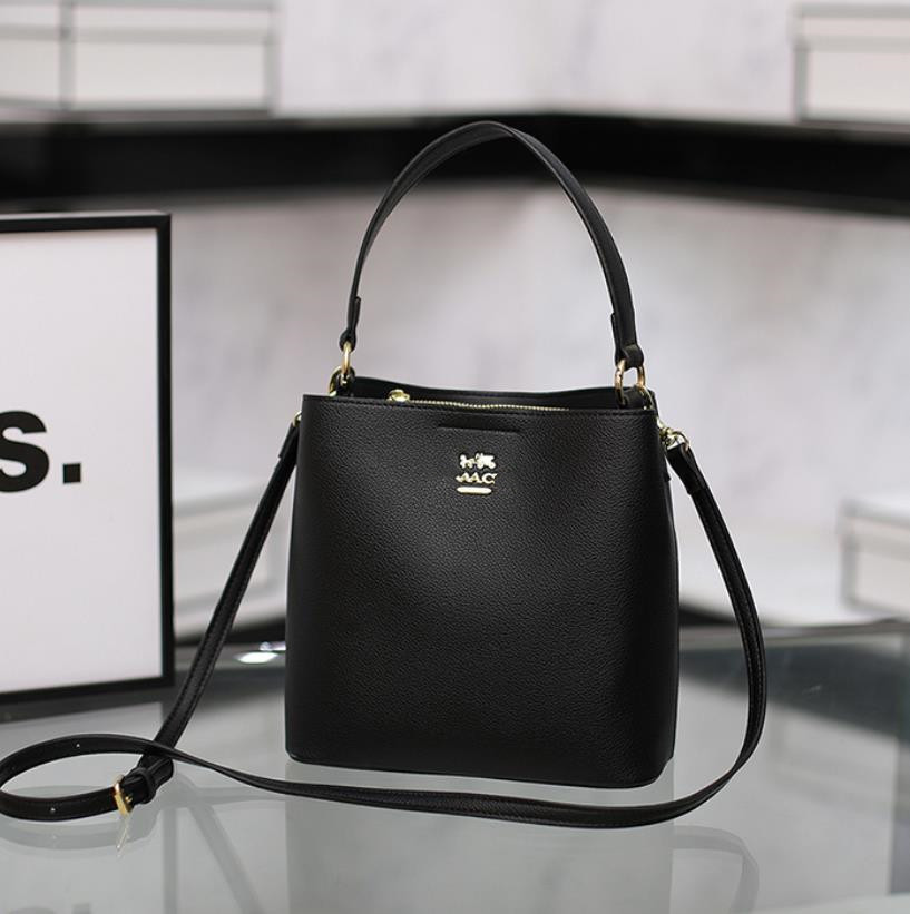 

Top women's bucket bag Wandering bag big bag leather shoulder crossbody bags texture handbag, 22*21*12cm