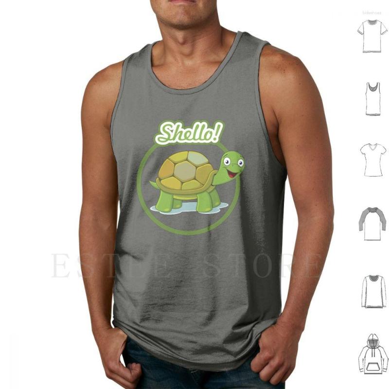 

Men's Tank Tops Polite Turtle Vest Sleeveless Animals Tortoise Cute Funny Clever Womens Men Kids Happy Friendly, M-tank-white