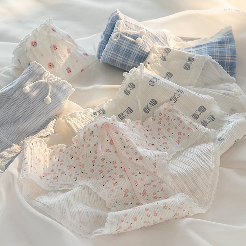 

Women's Panties Women's Sexy Female Underpants Low Waist Underwear Briefs Butterfly Pure Cotton Lingerie Skin-friendly