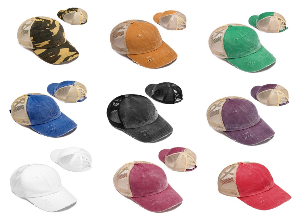 

plain solid Ponytail Baseball Cap Messy Buns hat Trucker Pony caps unisex Visor Cap Dad Hat mesh summer outdoor Snapbacks Women Po6654908, Purple