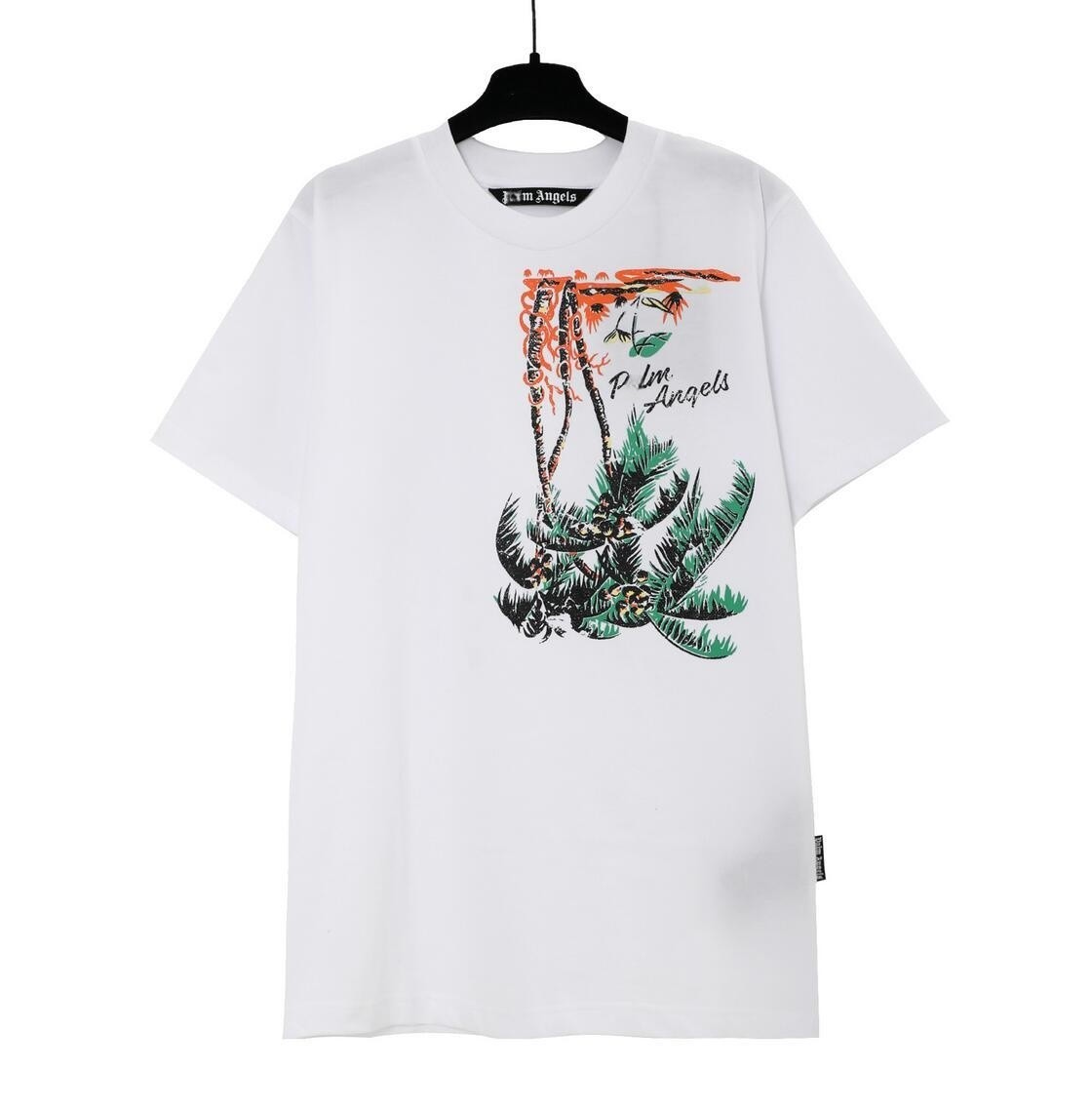 

Mens T-shirt Graffiti Tees Palms Palmangel City Designer Limited Inkjet Graffiti Letter Printing Men's Women's Sailboat Short-sleeved Casual Hip Hop Tshirts, Q11111