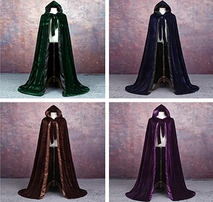 

Adult Witch Long Halloween Cloaks Hood and Capes Halloween Costumes for Women Men Cosplay Costumes Velvet Cosplay Clothing3839724, Vermeil