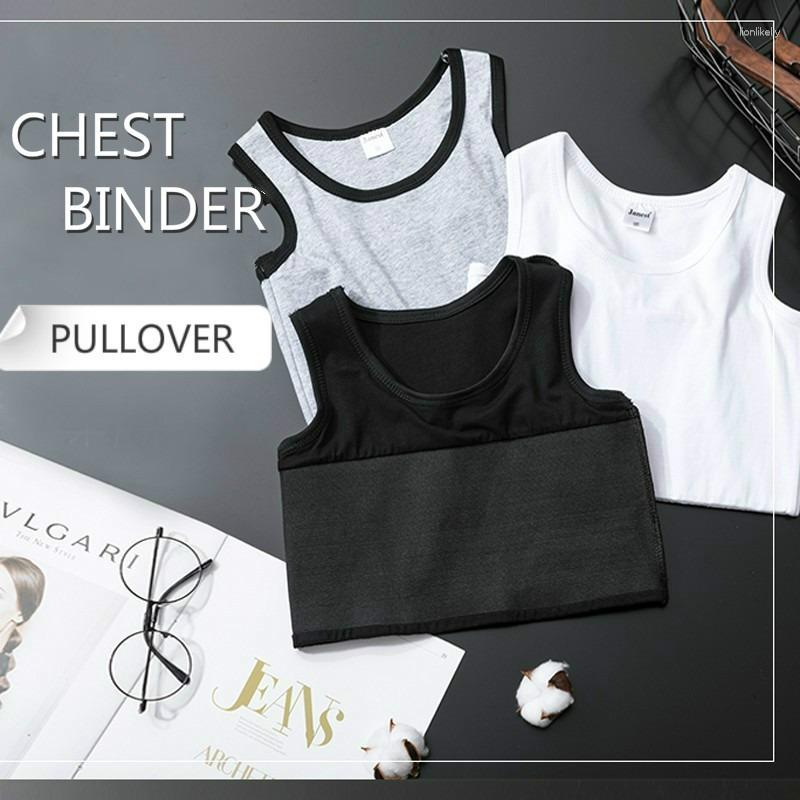 

Women's Tanks Bandage Chest Binder Tomboy Vest Top Breathable Elastic Breast, Black