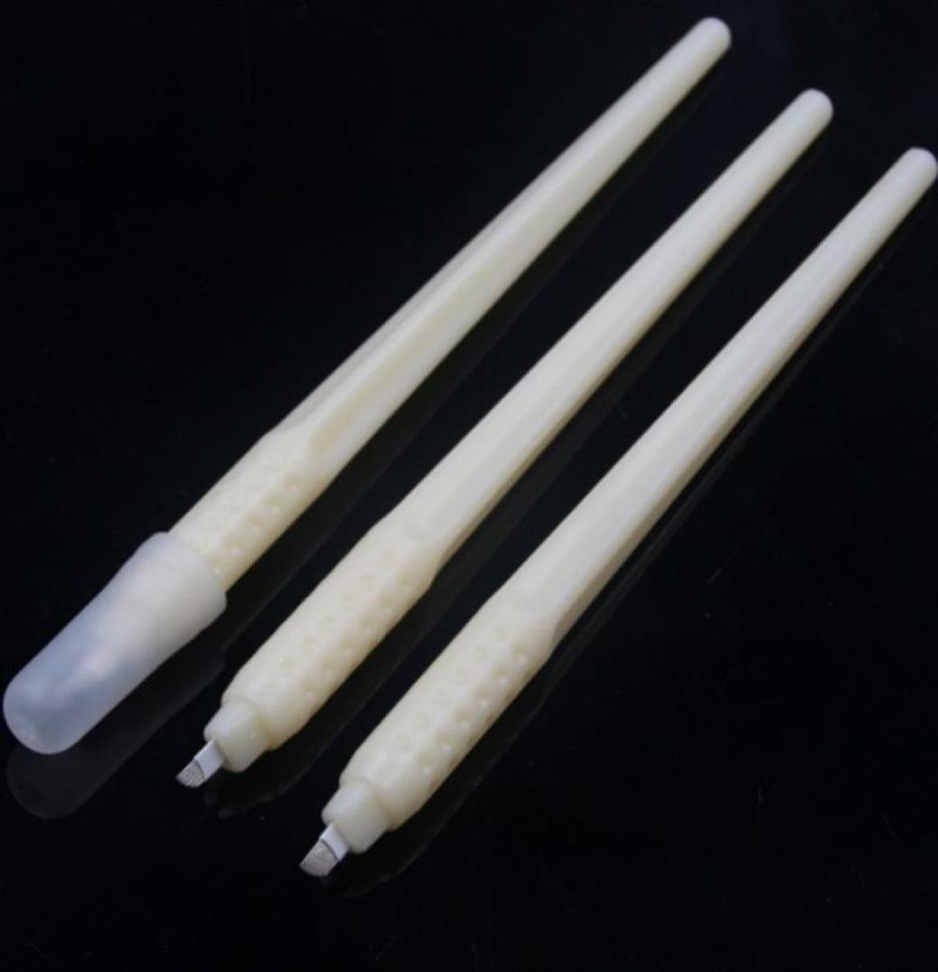 

50Pcs Sterilized Disposable Manual Eyebrow Microblading Pen With 121618U Needles Blade Manual Microblade Needle Tools1905143