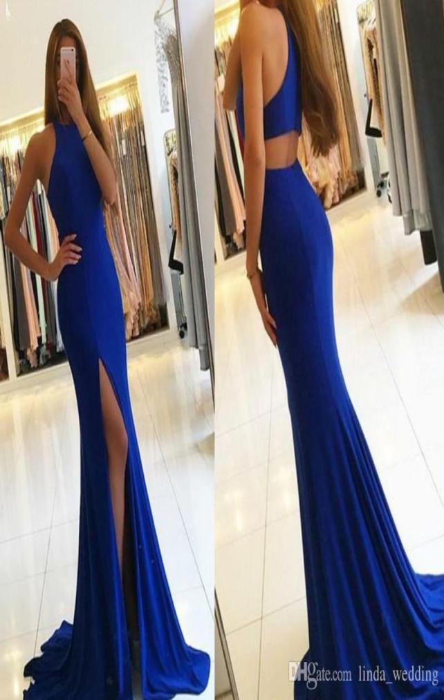 

Royal Blue Mermaid Evening Dress Long Sides Split Formal Holiday Celebrity Wear Prom Party Gown Custom Made Plus Size3140100, Orange