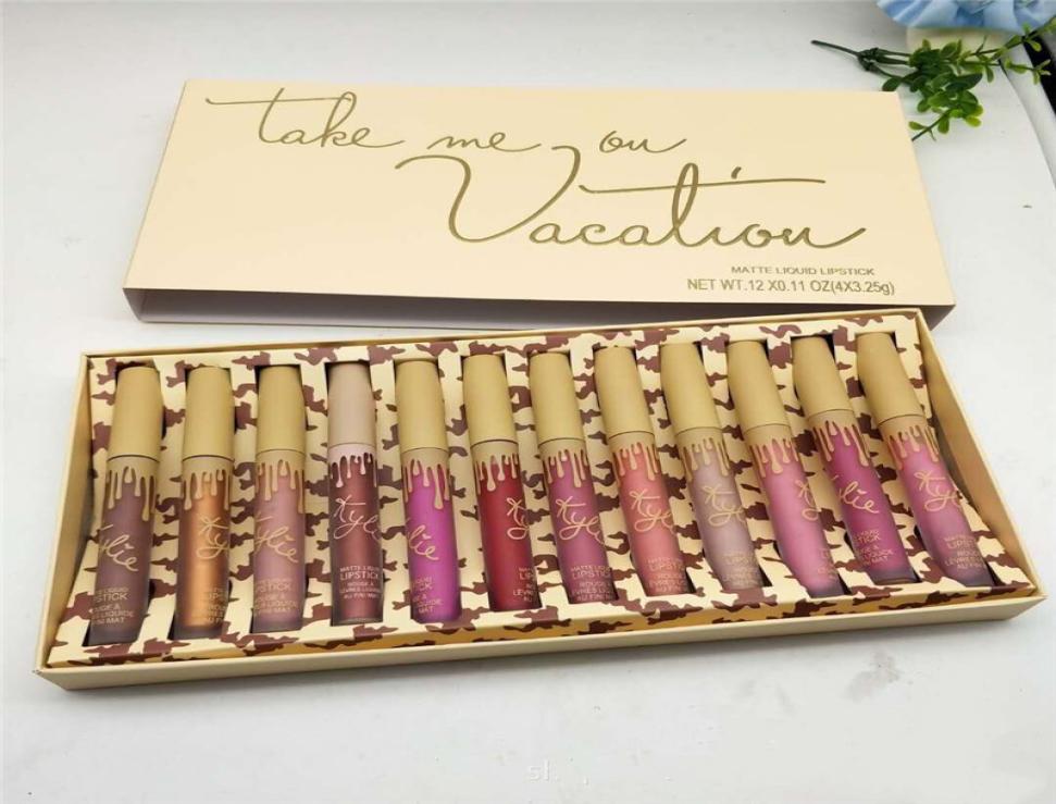 

2021 kylie Beauty makeup Liquid Matte Lip gloss Long Lasting Waterproof Lipsticks cosmetic 16 Colors Set4220902, Army green