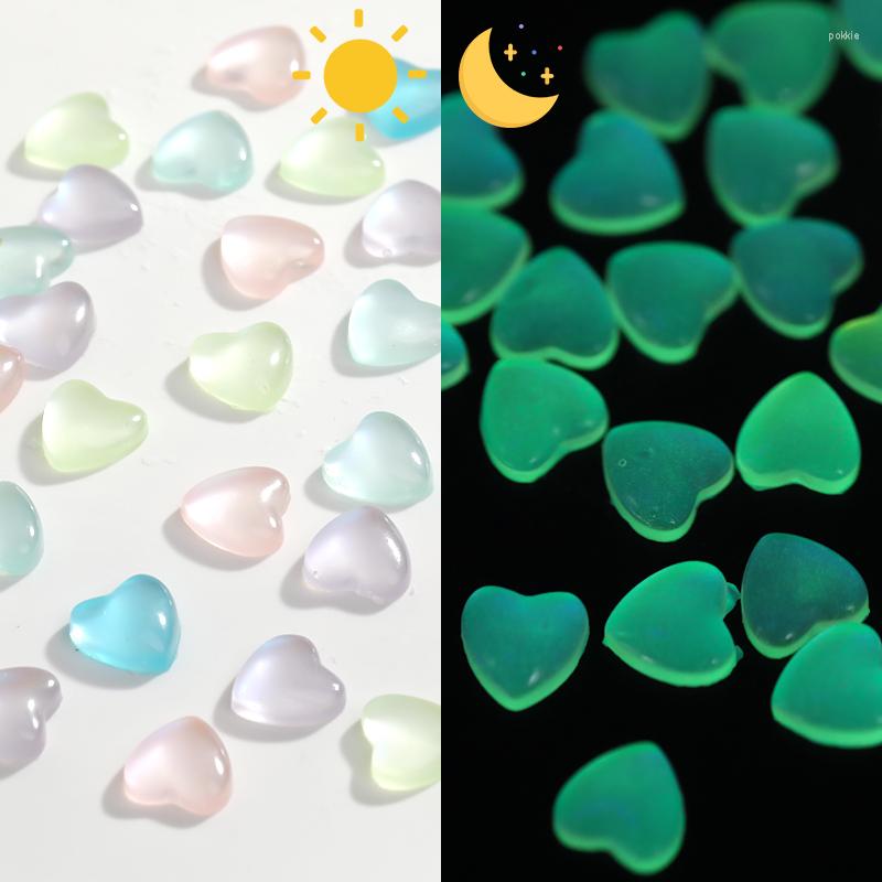 

Nail Art Decorations 50pcs Luminous Butterfly Cartoon Fluorescent Nails Rhinestone Color Resin Stars Gems Transparent Manicure Decora &