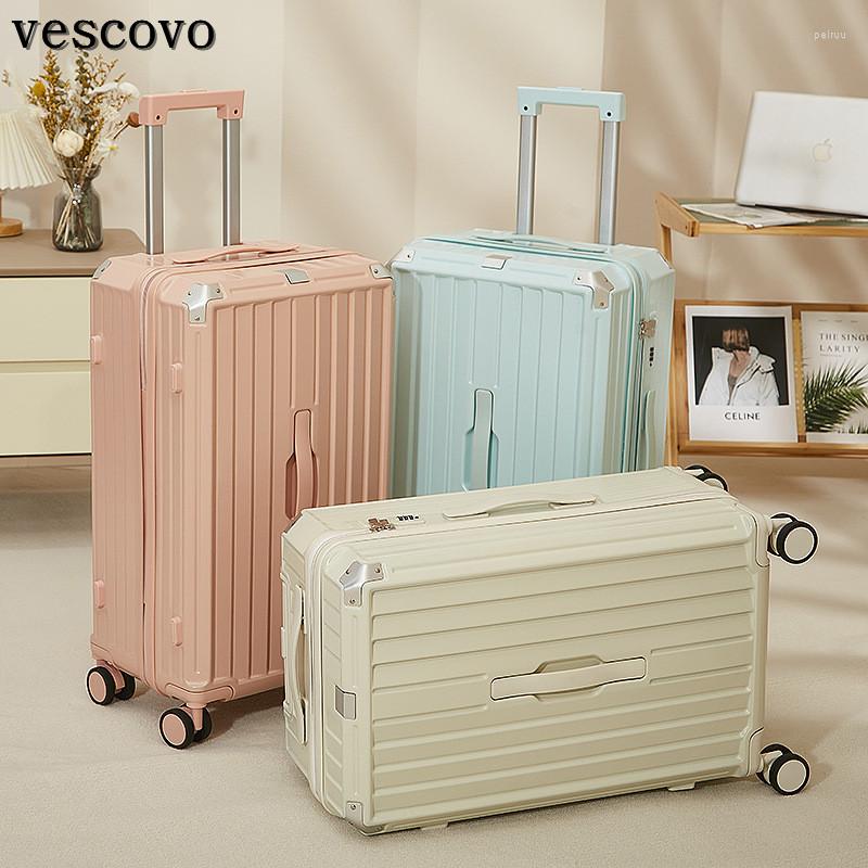 

Suitcases Vescovo 20"22"24"26"28Inch Fashion Suitcase Spinner 30Inch High Capacity Rolling Luggage Bag Trolley On Wheels