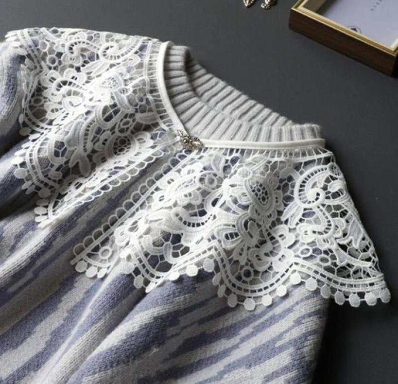 

Bow Ties Women Summer Dress Fake Collar Jacquard Shawl Female Shoulder Wrap Necklace Short Capelet Decorative Half Shirt Fuax ColB8291925