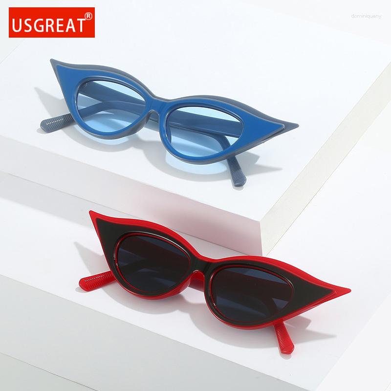 

Sunglasses 2023 Cat Eye For Women Small Lens Sun Glasses Brand Designer Personalized Patchwork Hip Hop UV400 Eyewear Oculos