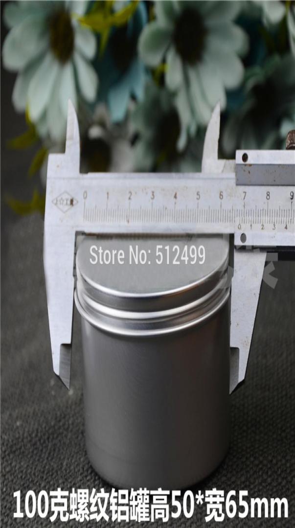 

100g 50pcs Refillable empty round aluminum tin cans bottle food cosmetic container box tea jar6512371