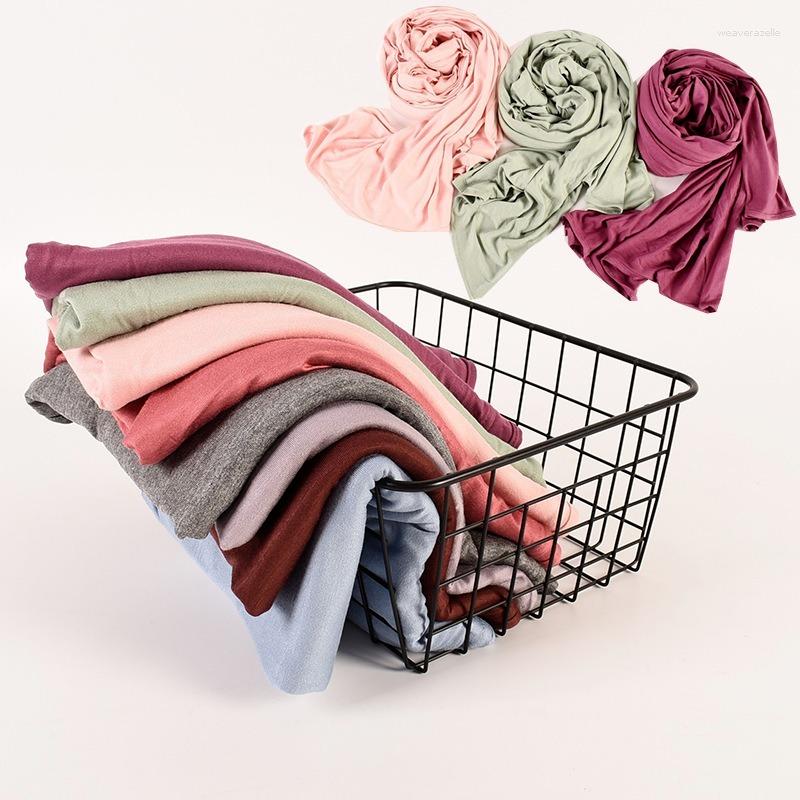 

Scarves Pure Color Mercerized Cotton Fabric Scarf Wrap