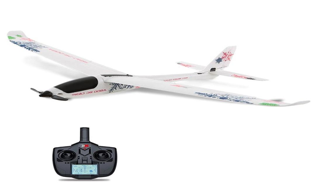 

XK 4CH 3D6G Airplane Unassembled System DIY 780mm RTF Aircraft RC Kids Compatible Futaba A800 Remote Control RC Toys for Glider Y21326844, Black