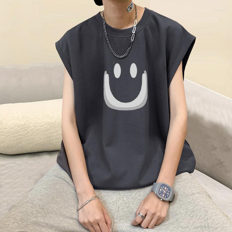 

Men's Tank Tops Y2k Summer Fashion Men's Clothing Solid Color Casual Sport Oversized T-shirt Cotton Sleeveless Round Neck Vest Graphic T, Green