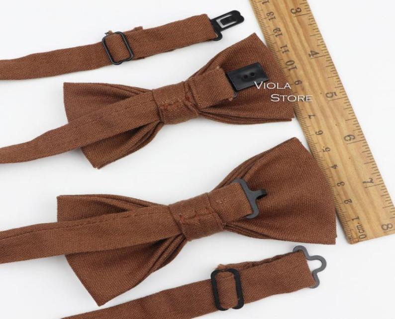 

Beautiful Solid 25 Colors Parentchild Bowtie Sets Linen Kids Pet Men Butterfly Brown Khaki Beige Casual Bow Tie Accessory8690772