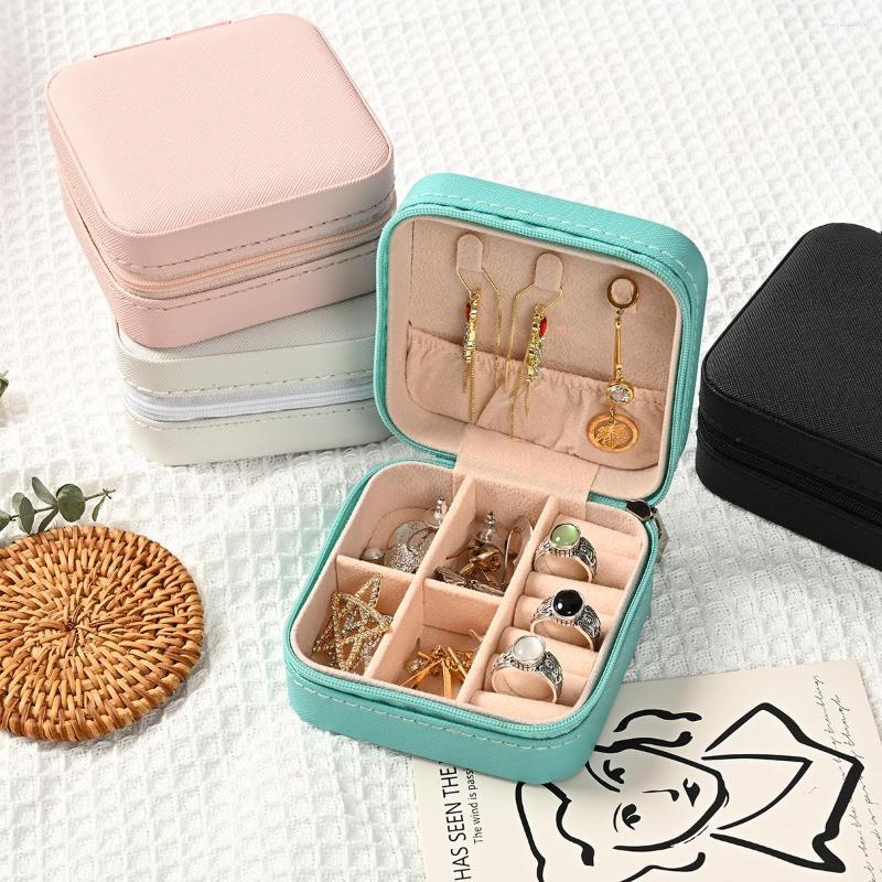

Jewelry Pouches Creative Pu Leather Anti-oxidation Receive Zipper Portable Small Box