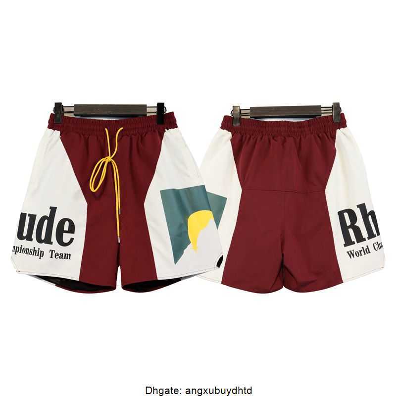 

2023 Rhude Shorts High Quality Men Women Designer Summer Fashion Quick Drying Streetwear Fashion Casual Hip Hop Beach Sportswear Mens Short Pants -XL, 16