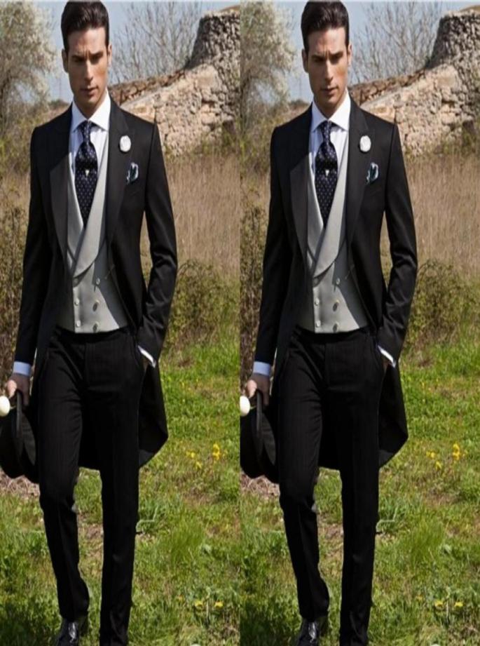 

Slim Fit Groom Suits Men Suits Country Style Wedding Suit Groomsman Blazer Men Groom Tuxedos Party Coat Pant Jacket Pants Ves7391898, Black