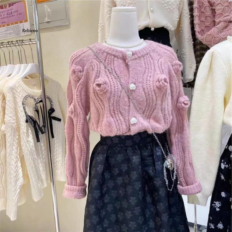 

Women's Knits Autumn V Neck Sweater Solid Knitted Cardigan Thin Outwear Elegant Style Sweet Girl Female Tops, Sky blue