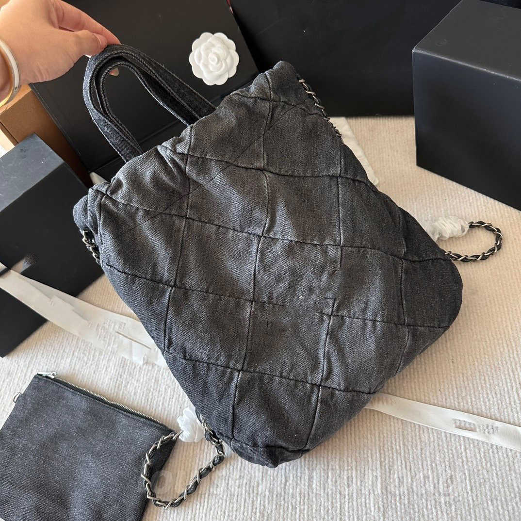 

Denim Bag Channel 22 Designer Grand Shopping Bag Tote Travel Designer Woman Sling Body Bag Most Expensive Handbag Chain Gabrielle Quilted Virginie Viard 104286