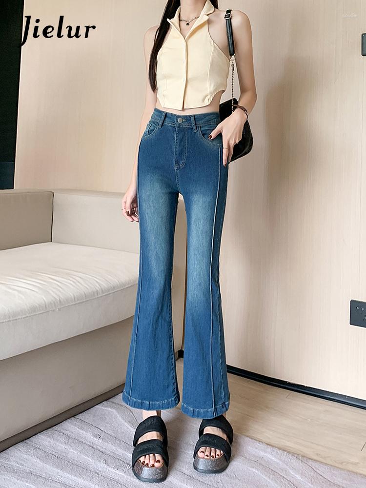 

Women's Jeans Blue High Waist Flare Women Summer Skinny Denim Pants Female Street Vintage Harajuku Fashion Y2k